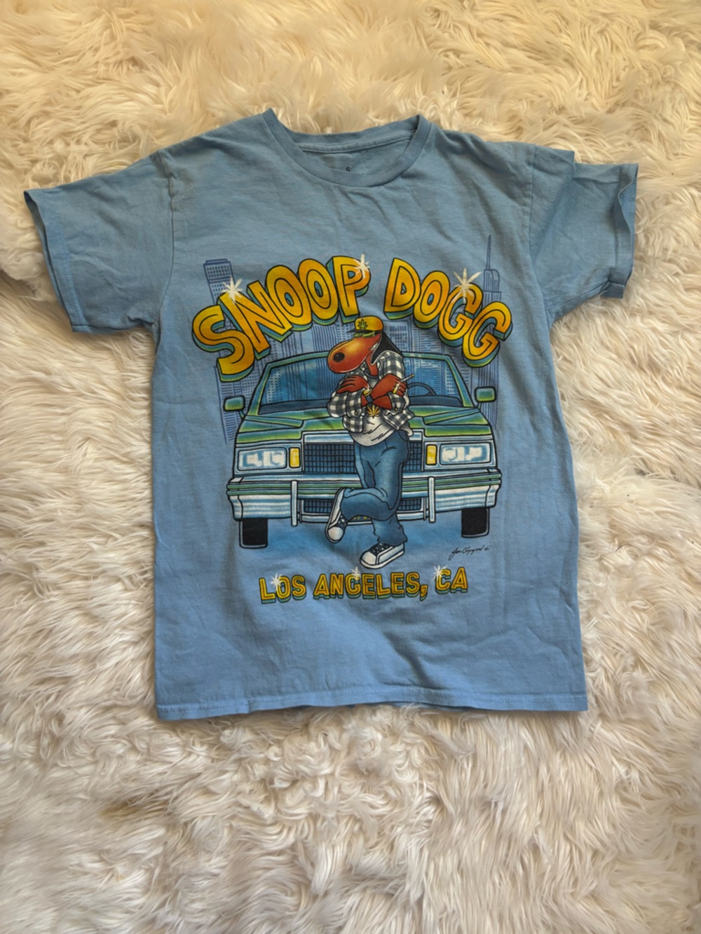 Vintage 90s Blue Snoop Dogg Cali Car T-Shirt Joe cool band tee T shirt rapper
